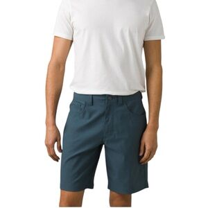 NWT Prana Men's Brion Grey Blue Standard Fit 11” inseam Sustainable Quick Dry